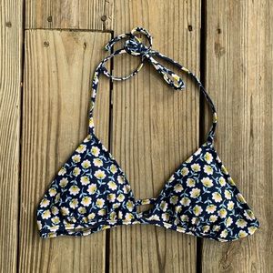 aerie floral/navy triangle bikini top (S)